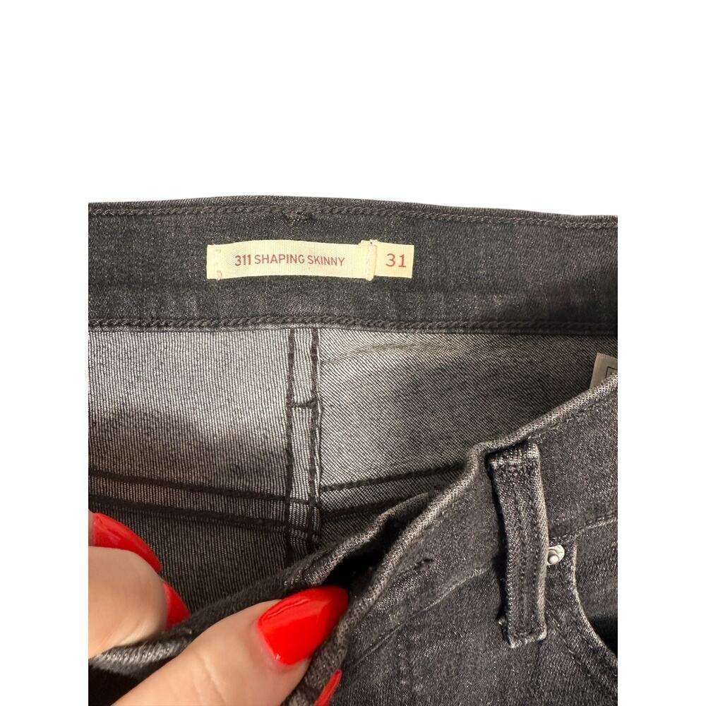 Levi’s 311 Shaping Skinny Jeans W31 L30 Black Studded Side Detail - Picture 5 of 8